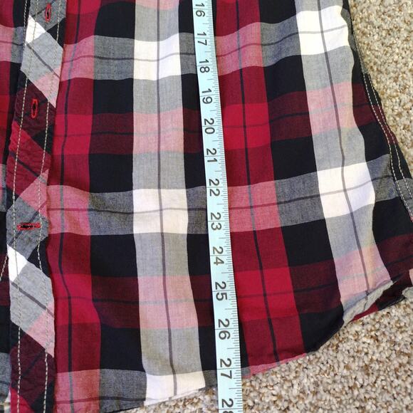 US Expedition Plaid Button Up Shirt Plaid Large - Picture 6 of 10